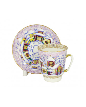 LOMONOSOV IMPERIAL BONE CHINA RARE PORCELAIN ESPRESSO CUP MAY WINTER DAY 165 ml/5.6 fl.oz