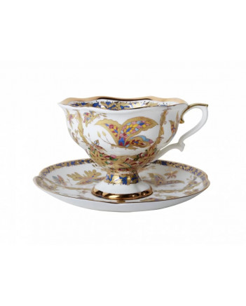 LOMONOSOV IMPERIAL BONE CHINA PORCELAIN TEA CUP NATASHA FANTASTIC BUTTERFLIES 220 ml/7.4 fl.oz