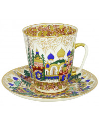 LOMONOSOV IMPERIAL BONE CHINA RARE PORCELAIN ESPRESSO CUP MAY OLD RUSSIAN ARCHITECTURE 165 ml/5.6 fl.oz