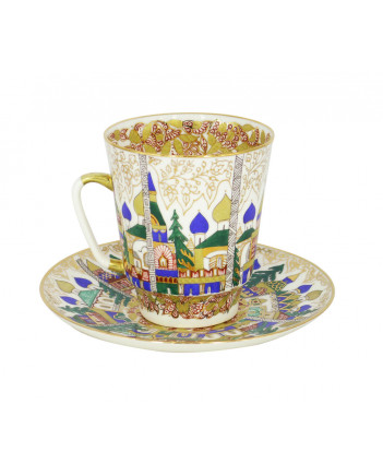 LOMONOSOV IMPERIAL BONE CHINA RARE PORCELAIN ESPRESSO CUP MAY OLD RUSSIAN ARCHITECTURE 165 ml/5.6 fl.oz