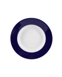 LOMONOSOV IMPERIAL PORCELAIN SOUP PLATE AURORA NIGHT 22 cm 8.7"