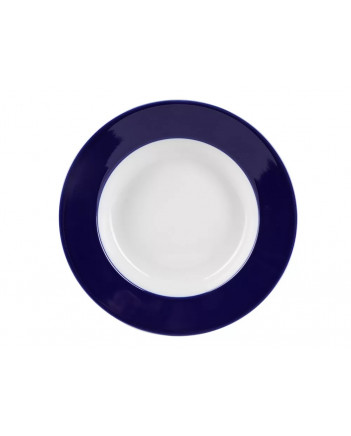 LOMONOSOV IMPERIAL PORCELAIN SOUP PLATE AURORA NIGHT 22 cm 8.7"