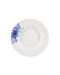 LOMONOSOV IMPERIAL PORCELAIN SOUP PLATE AURORA GARDEN 22 cm 8.7"
