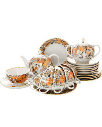 LOMONOSOV IMPERIAL PORCELAIN TEA SET SERVICE TULIP MY GARDEN  20 items
