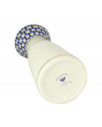 LOMONOSOV IMPERIAL PORCELAIN FLOWER VASE COBALT NET YOUTH 16 CM/6.3"