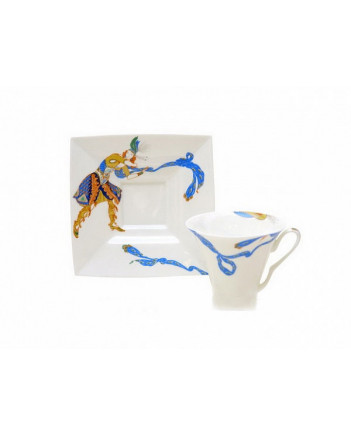 LOMONOSOV IMPERIAL BONE CHINA PORCELAIN TEA CUP PETROPOL INDIAN DANCE 220 ml/7.4 fl.oz