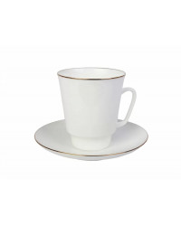 LOMONOSOV IMPERIAL BONE CHINA PORCELAIN ESPRESSO CUP MAY GOLDEN EDGE 165 ml/5.6 fl.oz
