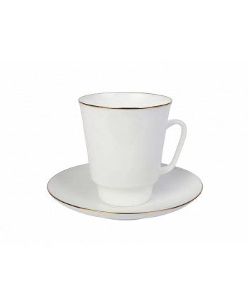 LOMONOSOV IMPERIAL BONE CHINA PORCELAIN ESPRESSO CUP MAY GOLDEN EDGE 165 ml/5.6 fl.oz