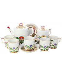 LOMONOSOV IMPERIAL PORCELAIN COFFEE SET SERVICE MOSCOW RIVER 20 items