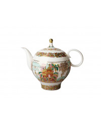 LOMONOSOV IMPERIAL BONE CHINA PORCELAIN TEA SET SERVICE LANDSCAPE FRIEZE APPLE 15 items
