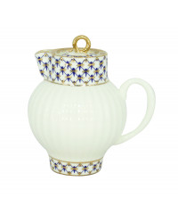 LOMONOSOV IMPERIAL PORCELAIN CREAMER MILK JAR WAVE COBALT NET 270 ml 9.1 oz