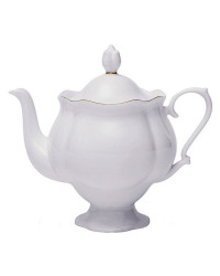 LOMONOSOV IMPERIAL BONE CHINA PORCELAIN TEAPOT NATASHA GOLDEN EDGE 900 ml 30.4 oz