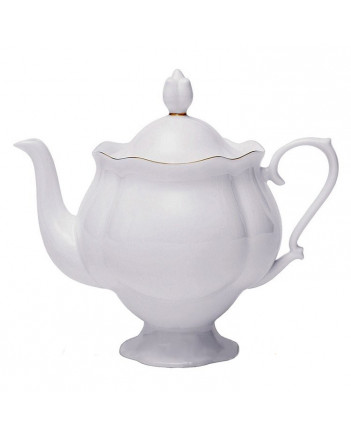 LOMONOSOV IMPERIAL BONE CHINA PORCELAIN TEAPOT NATASHA GOLDEN EDGE 900 ml 30.4 oz