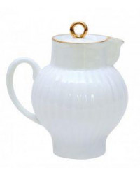 LOMONOSOV IMPERIAL PORCELAIN CREAMER MILK JAR WAVE GOLDEN EDGE 270 ml 9.1 oz