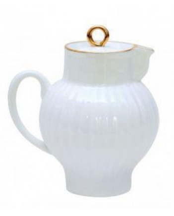 LOMONOSOV IMPERIAL PORCELAIN CREAMER MILK JAR WAVE GOLDEN EDGE 270 ml 9.1 oz