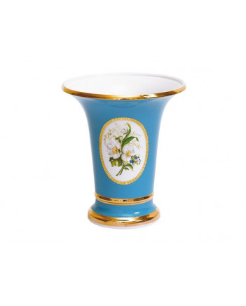 LOMONOSOV IMPERIAL PORCELAIN FLOWER VASE FORGET ME NOT EMPIRE 20 CM/8"