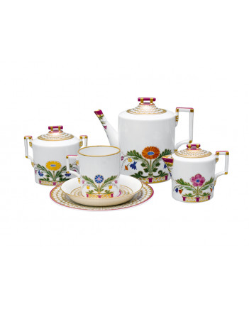 LOMONOSOV IMPERIAL PORCELAIN TEA SET SERVICE MOSCOW RIVER 20 items