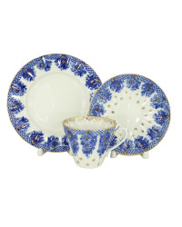 LOMONOSOV IMPERIAL PORCELAIN TEACUP, SAUCER AND PLATE BASKET 235 ML/8 OZ