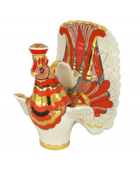 LOMONOSOV IMPERIAL PORCELAIN DECANTER FIRE BIRD 800 ML/27 OZ