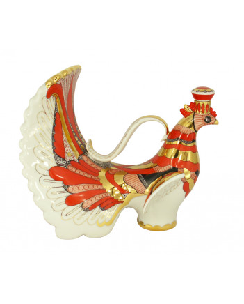 LOMONOSOV IMPERIAL PORCELAIN DECANTER FIRE BIRD 800 ML/27 OZ