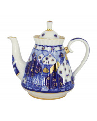 LOMONOSOV IMPERIAL PORCELAIN TEAPOT CHURCHBELLS 3 CUPS 750 ML/25.4 OZ