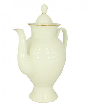 LOMONOSOV IMPERIAL BONE CHINA PORCELAIN COFFEE POT GOLDEN EDGE 630 ml 21.3 oz