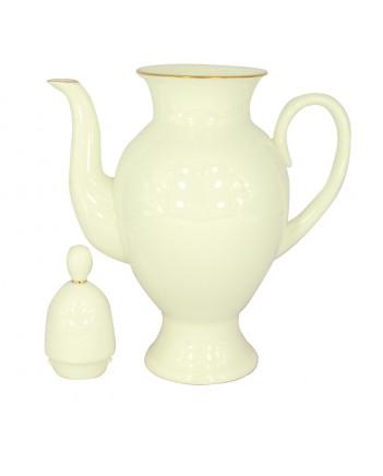 LOMONOSOV IMPERIAL BONE CHINA PORCELAIN COFFEE POT GOLDEN EDGE 630 ml 21.3 oz