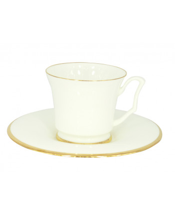 LOMONOSOV IMPERIAL BONE CHINA PORCELAIN TEA CUP YULIA GOLDEN EDGE 210 ml 7.1 fl.oz