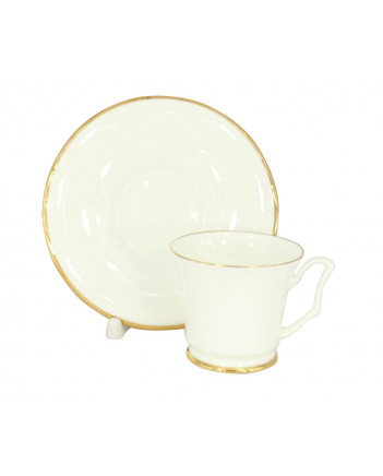 LOMONOSOV IMPERIAL BONE CHINA PORCELAIN TEA CUP YULIA GOLDEN EDGE 210 ml 7.1 fl.oz