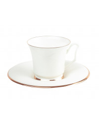 LOMONOSOV IMPERIAL BONE CHINA PORCELAIN TEA SET SERVICE GOLDEN EDGE YULIA 14 items