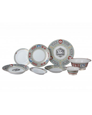 LOMONOSOV IMPERIAL PORCELAIN DINNER SET ANTIQUE 24 items