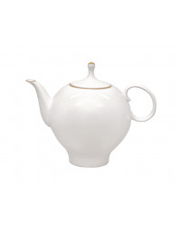 LOMONOSOV IMPERIAL BONE CHINA PORCELAIN TEAPOT GOLDEN EDGE APPLE 660 ml 22.3 oz
