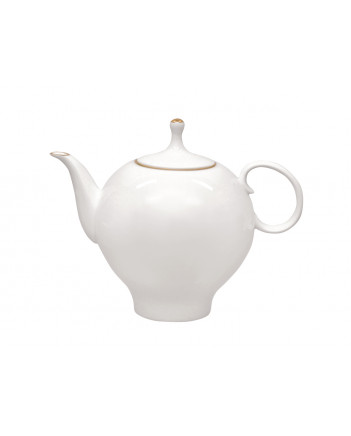 LOMONOSOV IMPERIAL BONE CHINA PORCELAIN TEAPOT GOLDEN EDGE APPLE 660 ml 22.3 oz