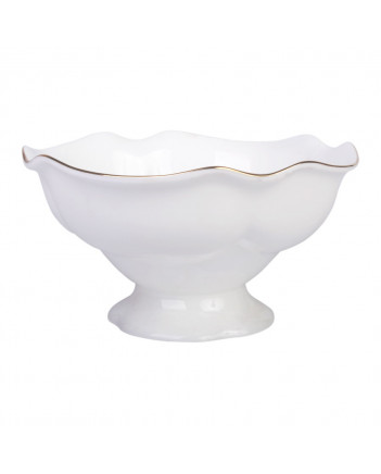 LOMONOSOV IMPERIAL PORCELAIN BUTTER CANDY VASE NATASHA GOLDEN EDGE