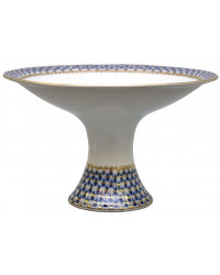 LOMONOSOV IMPERIAL PORCELAIN FRUIT VASE COBALT NET 28.7 CM 11.3"
