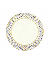 LOMONOSOV IMPERIAL PORCELAIN COOKIE PASTRY DISH COBALT NET WAVE