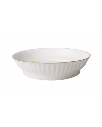 LOMONOSOV IMPERIAL PORCELAIN COOKIE PASTRY DISH GOLDEN EDGE WAVE