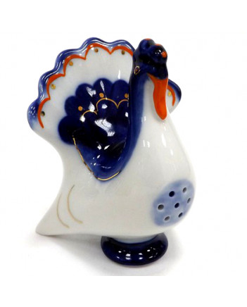 LOMONOSOV IMPERIAL PORCELAIN SALT PEPPER SHAKER BOX TURKEY