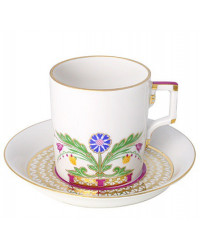 LOMONOSOV IMPERIAL PORCELAIN TEACUP AND SAUCER MOSCOW RIVER 220 ML 7.4 OZ