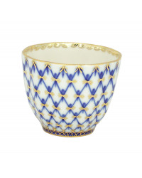 LOMONOSOV IMPERIAL PORCELAIN PIALA CUP COBALT NET TULIP 140 ML/4.7 OZ