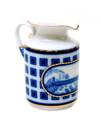 LOMONOSOV IMPERIAL PORCELAIN CREAMER MILK JAR BRIDGES OF PETERSBURG 325 ml 11 oz