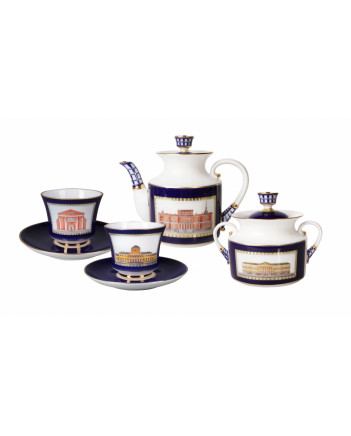 LOMONOSOV IMPERIAL PORCELAIN TEA SET SERVICE CLASSIC OF PETERSBURG 20 items