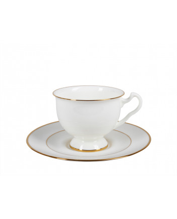 LOMONOSOV IMPERIAL BONE CHINA PORCELAIN TEA SET SERVICE GOLDEN EDGE 14 items