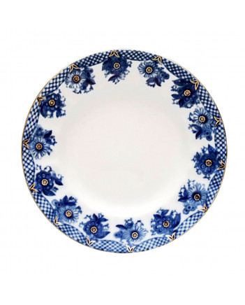 LOMONOSOV IMPERIAL PORCELAIN DESSERT PLATE RADIANT BASKET 18 cm 7"
