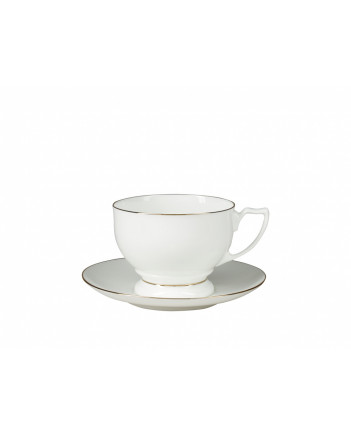 LOMONOSOV IMPERIAL BONE CHINA PORCELAIN TEA SET SERVICE GOLDEN EDGE PEARL 14 items