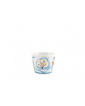 LOMONOSOV IMPERIAL PORCELAIN BABY SET 3PC: CUP, PLATE AND BOWL WINTER JAUNT