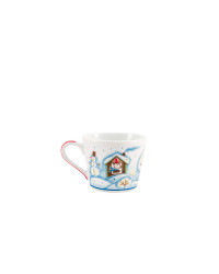 LOMONOSOV IMPERIAL PORCELAIN BABY SET 3PC: CUP, PLATE AND BOWL WINTER JAUNT