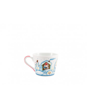 LOMONOSOV IMPERIAL PORCELAIN BABY SET 3PC: CUP, PLATE AND BOWL WINTER JAUNT