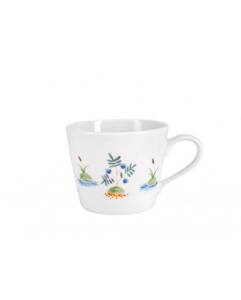 LOMONOSOV IMPERIAL PORCELAIN BABY SET 3PC: CUP, PLATE AND BOWL FOX AND CRANE FAIRYTALE