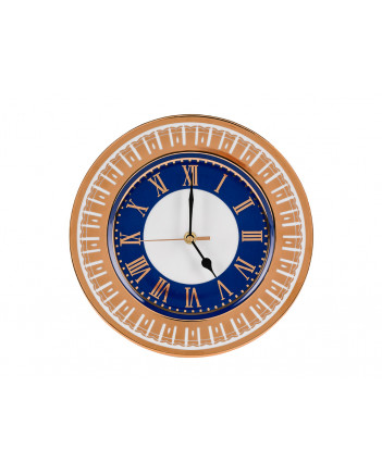 LOMONOSOV IMPERIAL PORCELAIN DECORATIVE WALL CLOCK MOSCOW STARS 27 cm/10.6"